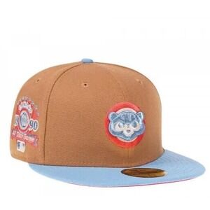 Chicago Cubs New Era 59FIFTY 1990 All Star Game Iced Wheat Fitted Hat Size 7 1/4